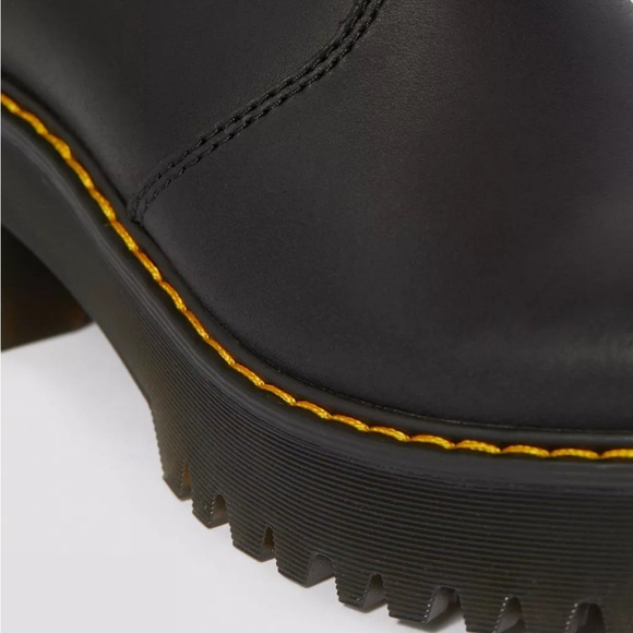 Doc Martens Black Rometty Wyoming Leather Platform Chelsea Boots - Picture 7 of 14